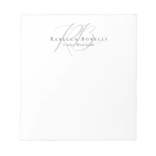 Exclusive Unique Monogram Profile Name Notepad