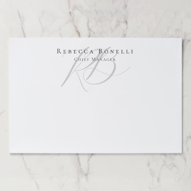Exclusive Unique Monogram Profile Name Paper Pad (Front)