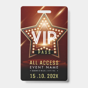 Exclusive VIP Access Event Badge