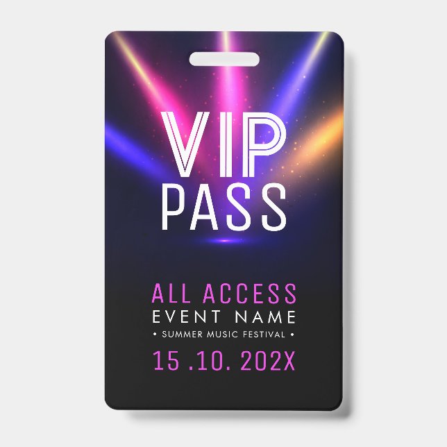 Exclusive VIP Access Event Badge (Front)