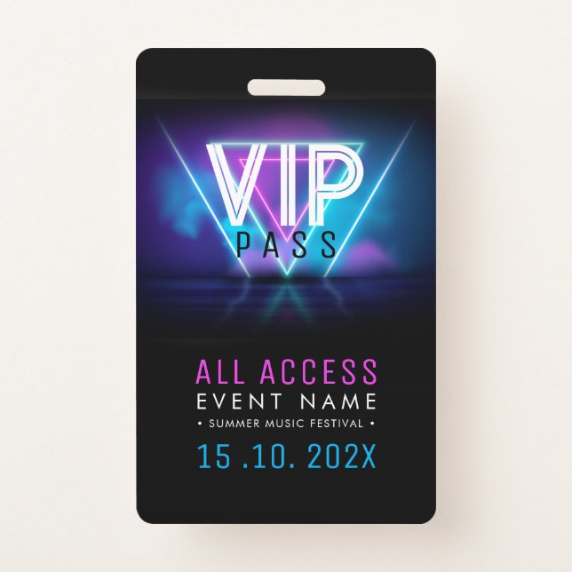 Exclusive VIP Access Event Badge (Front)