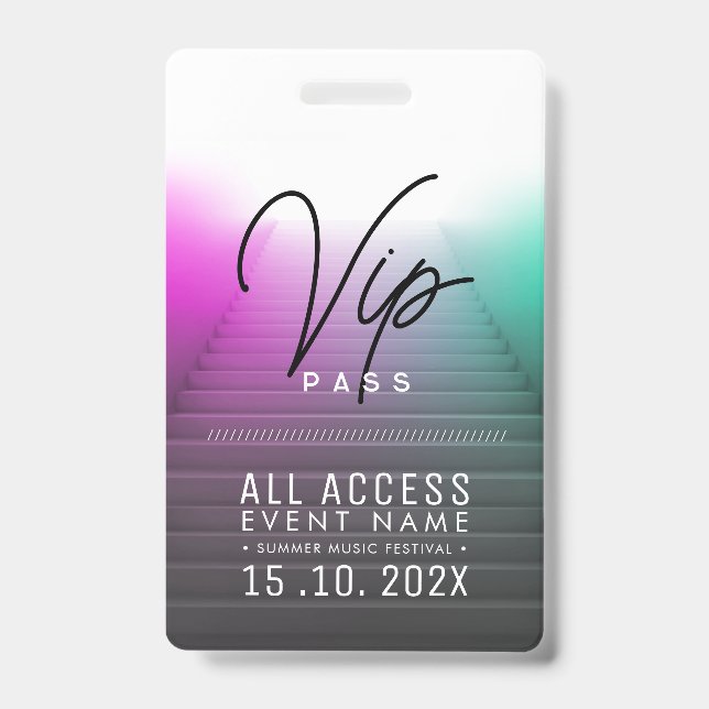 Exclusive VIP Access Event Badge (Front)