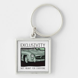 Exclusivity and wealth - old Gullwing classic car Keychain