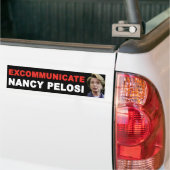 EXCOMMUNICATE Nancy Pelosi Bumper Sticker (On Truck)