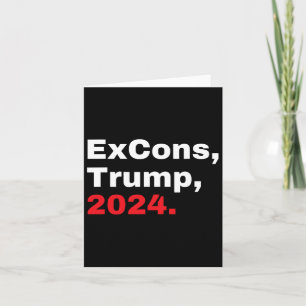 Excons Trump 2024 Trump Vance Card