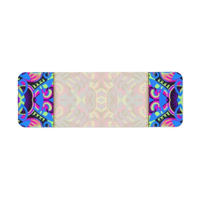 Excrutiatingly Colorful Art Deco Psychedelic Label (Front)