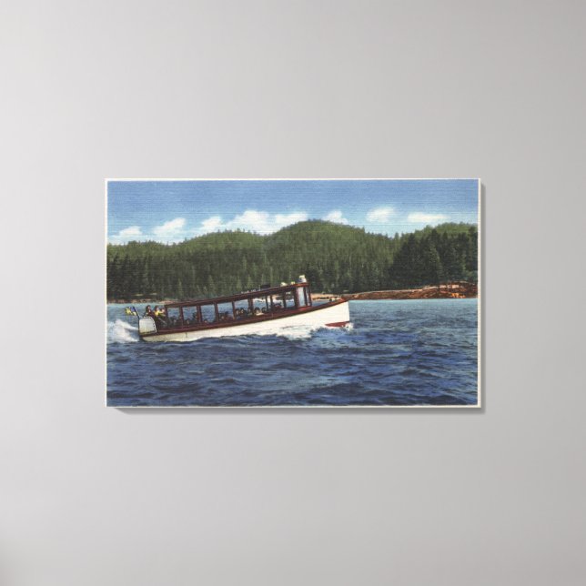 Excursion Boat on the Lake Canvas Print (Front)