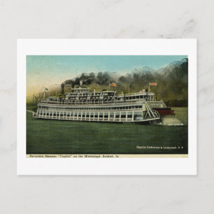 Excursion Steamer "Capitol" on the Mississippi Postcard