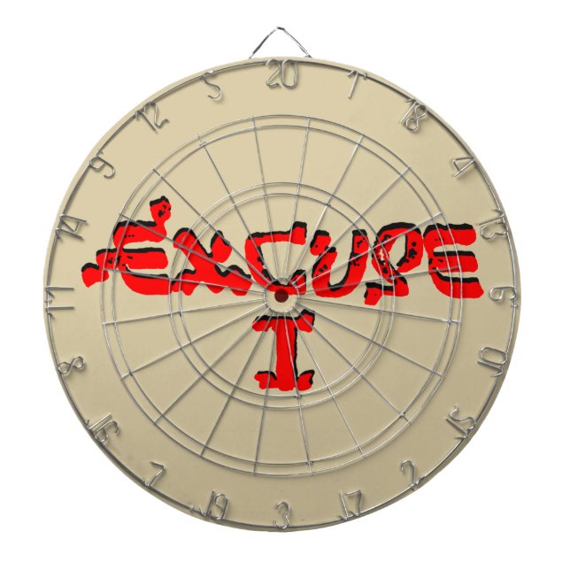 Excuse I Dartboard With Darts (Front)