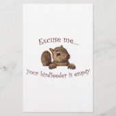 Excuse me...your birdfeeder is empty (Front)