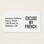 Excuse My French (Front)