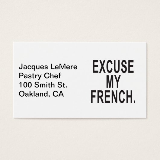 Excuse My French (Front)