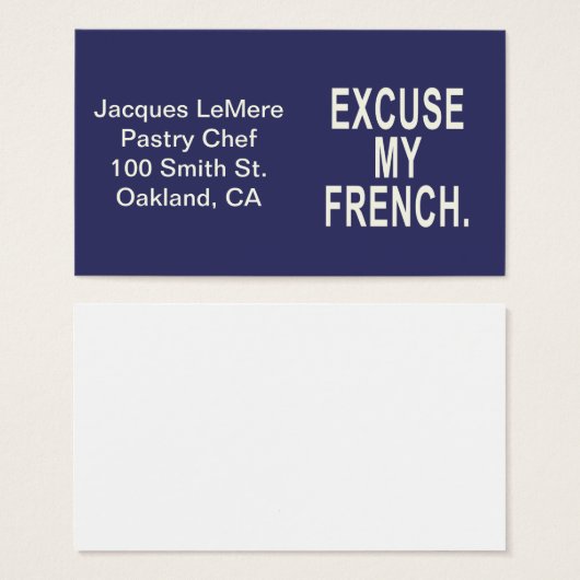 Excuse My French (Front & Back)