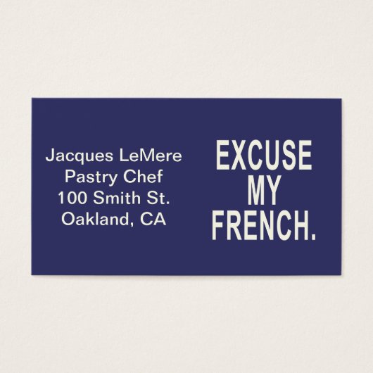 Excuse My French (Front)