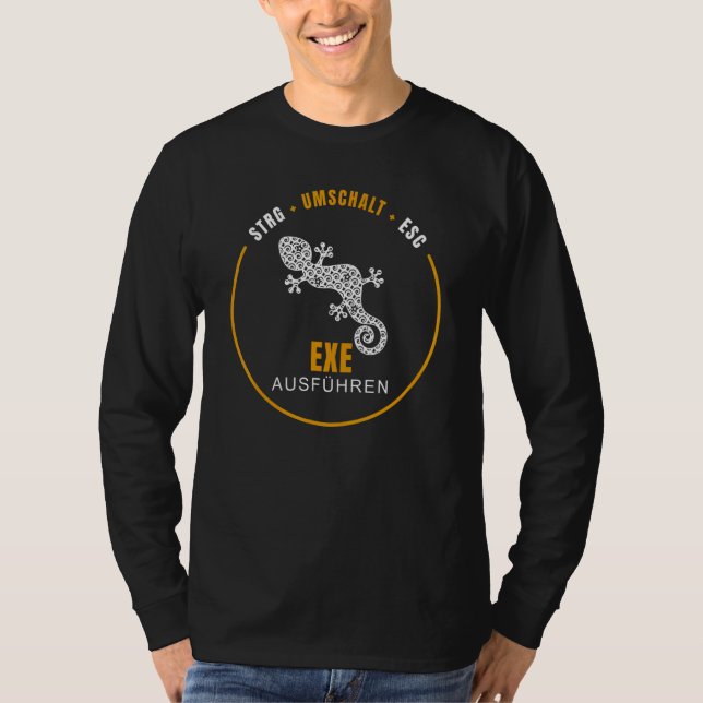 exe Run Developer Administrator Dev Ops Sys Admin T-Shirt (Front)