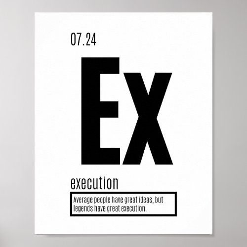 Execution _ Fundamental Elements of Success Poster