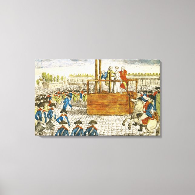 Execution of Marie-Antoinette Canvas Print (Front)