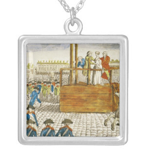 Execution of Marie-Antoinette Silver Plated Necklace