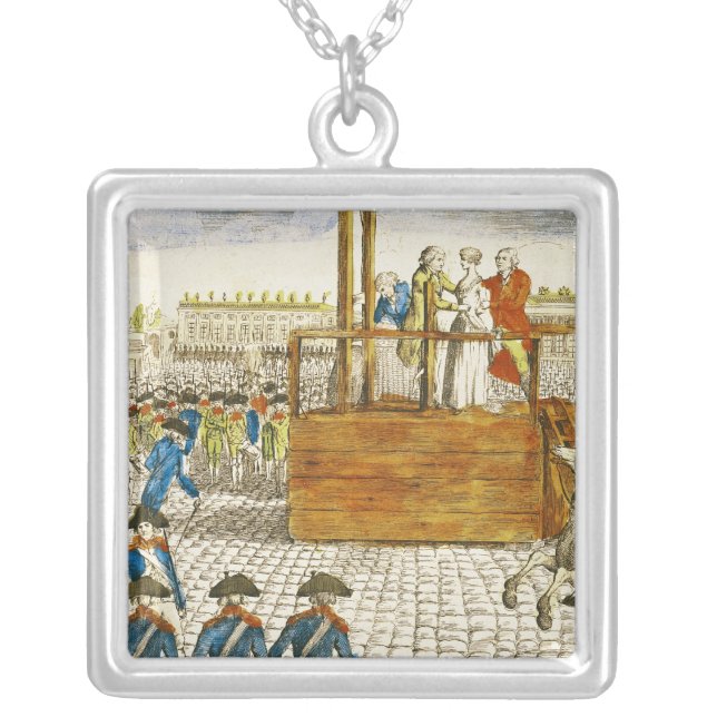 Execution of Marie-Antoinette Silver Plated Necklace (Front)