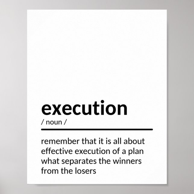 Execution Quote Poster (Front)