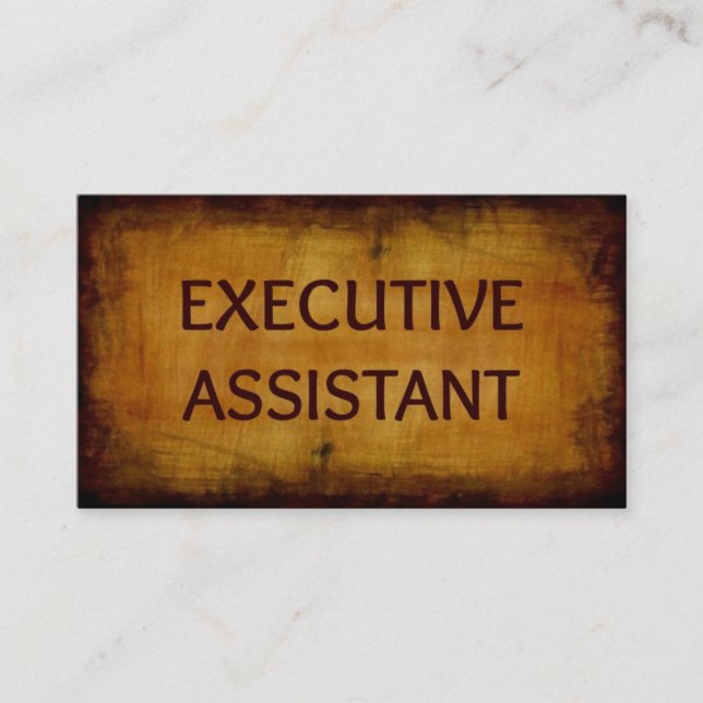Executive Assistant Antique Brushed Business Card (Front)