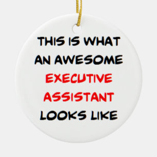 executive assistant, awesome ceramic ornament