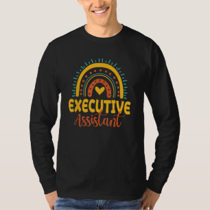 Executive Assistant Boho Rainbow Administrative Pr T-Shirt
