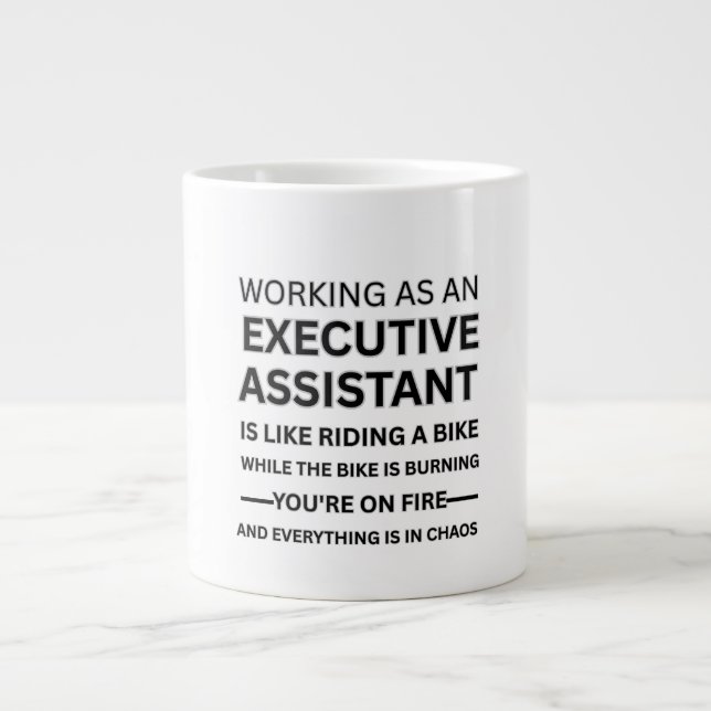 EXECUTIVE ASSISTANT: MASTER OF MULTITASKING & MAYH GIANT COFFEE MUG (Front)