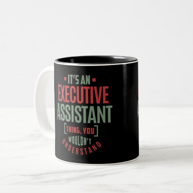Executive Assistant Two-Tone Coffee Mug (Front Left)