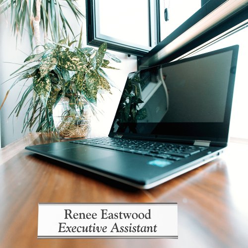 Executive Assistant White Desk Name Plate