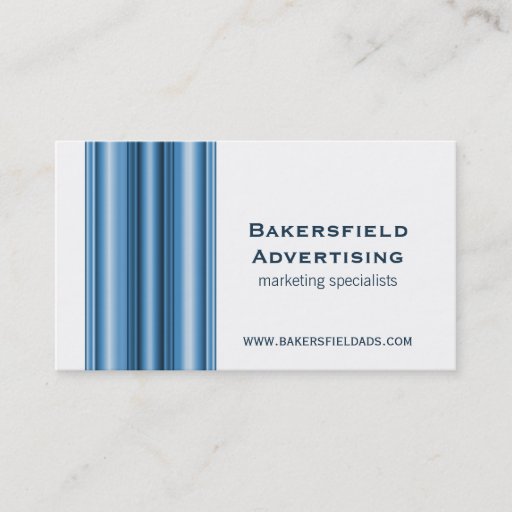 Customizable Executive Bars Business Card, Bright Blue