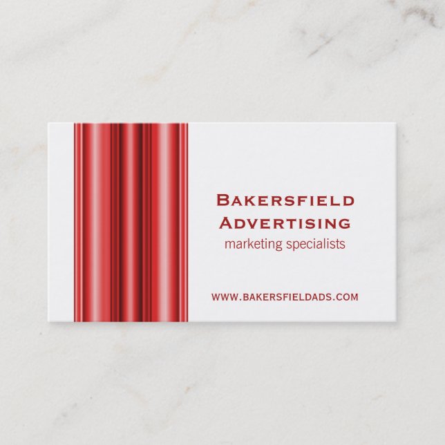 Executive Bars Business Card, Dark Red Card (Front)