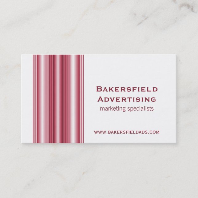 Executive Bars Business Card, Magenta Card (Front)