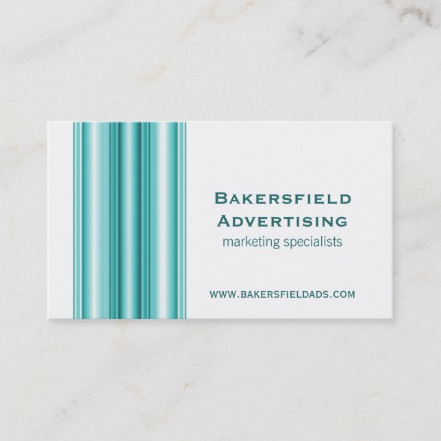 Executive Bars Business Card, Teal Card (Front)
