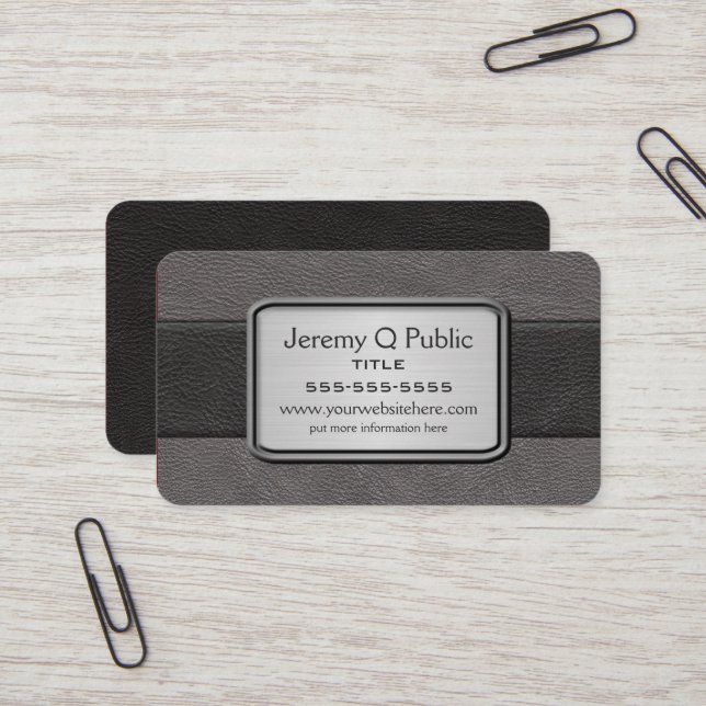 Executive Black and Grey Business Card (Front/Back In Situ)