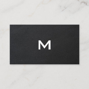 Executive Black Monogram Business Card