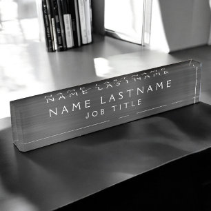 Executive Black Professional Business Office Desk Name Plate