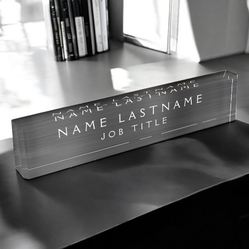 Executive Black Professional Business Office Desk Name Plate