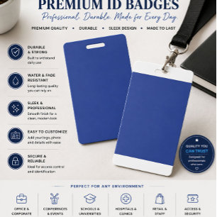 Executive Blue Custom Event Badge