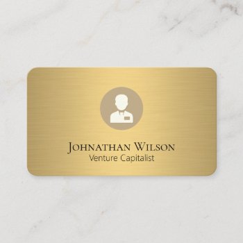 Executive Business Gold Metallic Business Card by lovely_businesscards at Zazzle