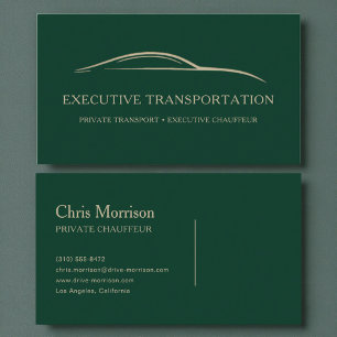 Executive Chauffeur Modern Business Card