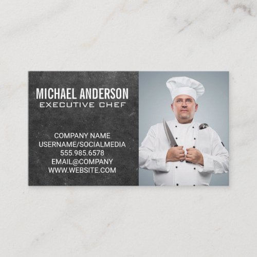 Executive Chef  Add Custom Image Business Card