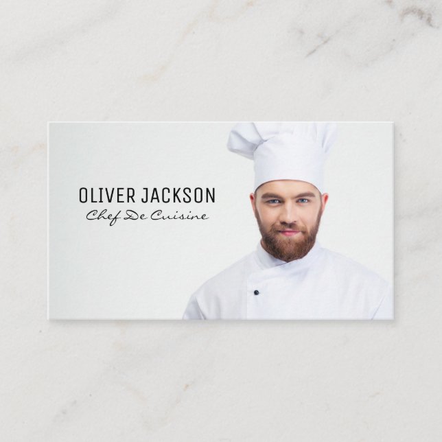 Executive Chef | Add Custom Picture Business Card (Front)