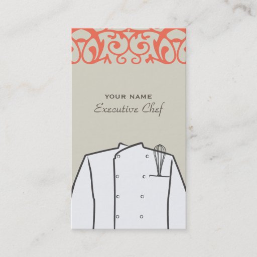 Customizable Executive Chef Business Card