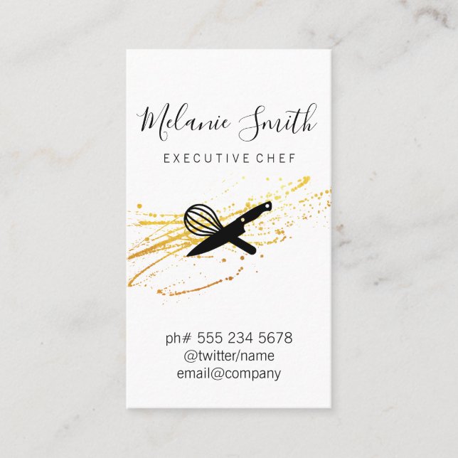 Executive Chef Business Card (Front)