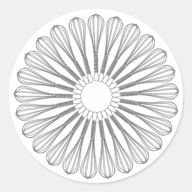 Executive Chef Culinary,  Whisk Classic Round Sticker (Front)