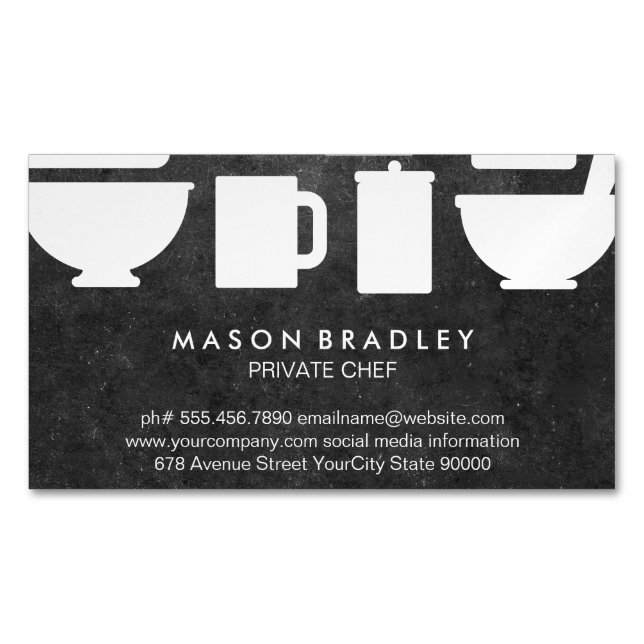 Executive Chef Kitchen Tools Business Card Magnet (Front)