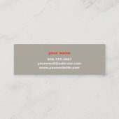 Executive Chef Mini Business Card (Back)