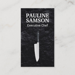 Executive Chef Slate Culinary Knife Business Card