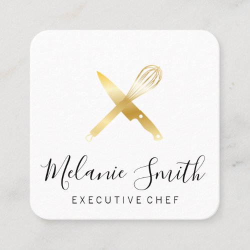 Executive Chef Square Business Card